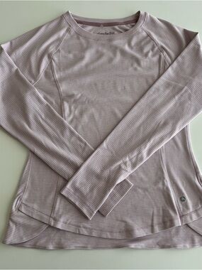 Avalanche Women's Long Sleeve Top in Light Mauve Stripe